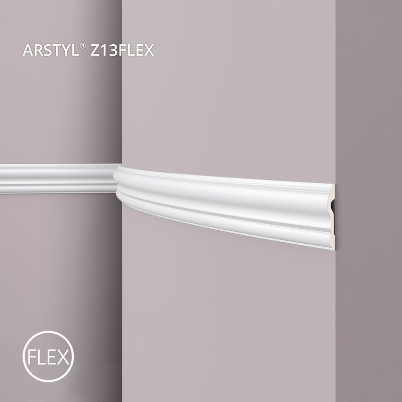 Cimaise NMC Z13 Flex ARSTYL Noel Marquet Moulure décorative flexible design moderne blanc 2 m