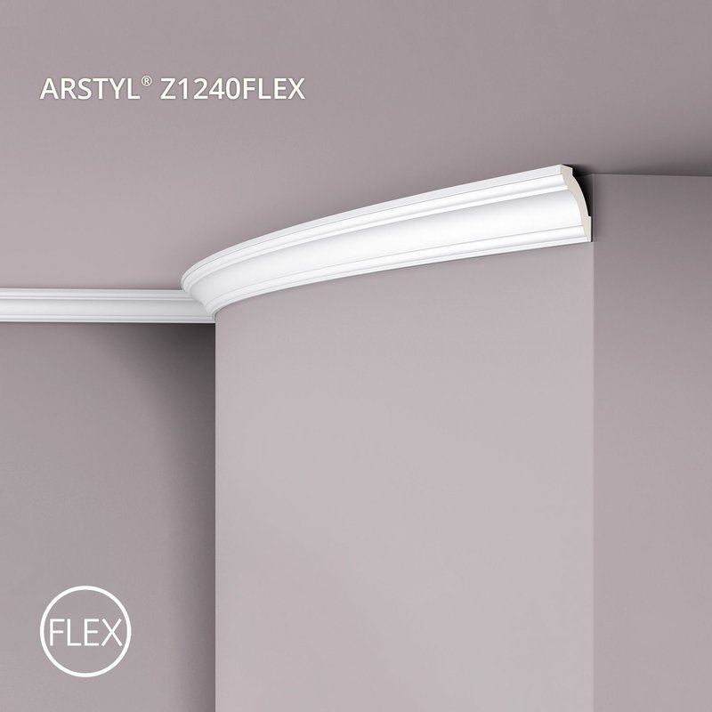 Corniche NMC Z1240 Flex ARSTYL Noel Marquet Moulure décorative flexible design intemporel classique blanc 2 m
