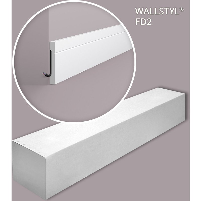 NMC FD2-box WALLSTYL Noel Marquet 1 carton 13 pièces Plinthe design intemporel classique blanc 26 m