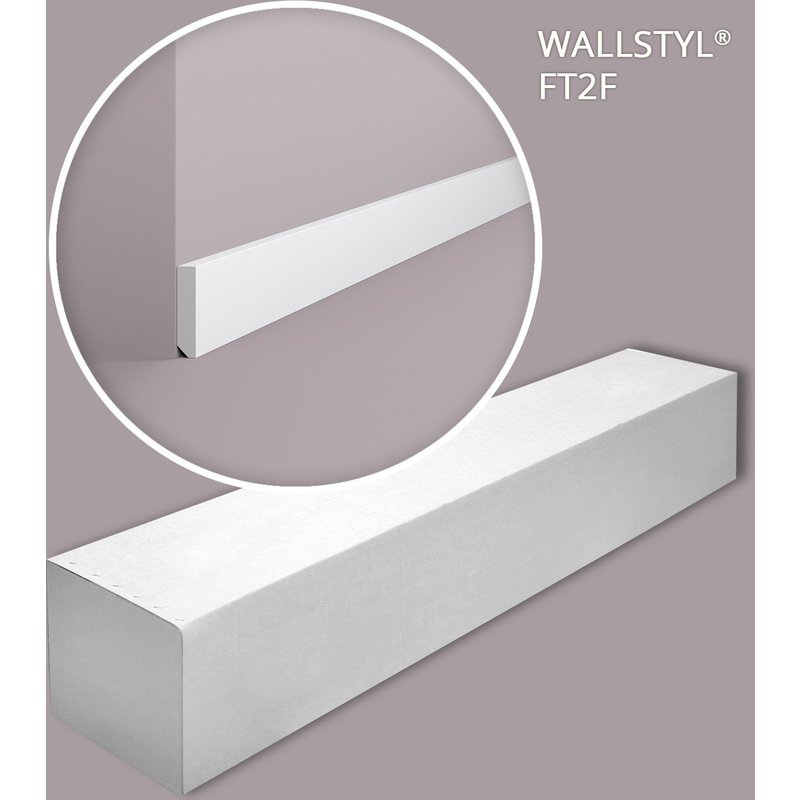 NMC FT2F-box WALLSTYL Noel Marquet 1 carton 17 pièces Plinthe Moulure frise design moderne blanc 34 m