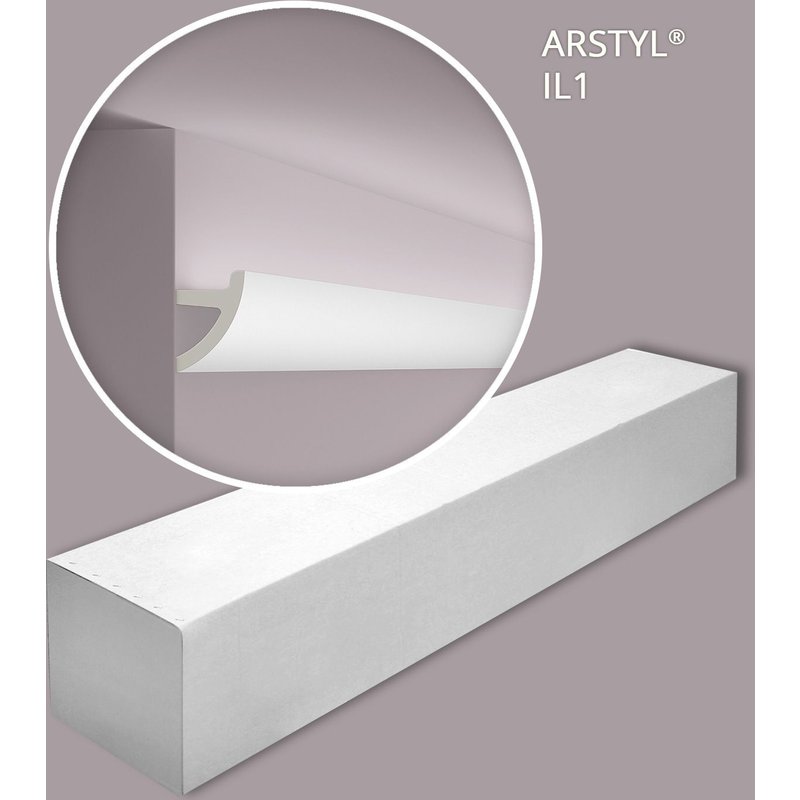 NMC IL1-box ARSTYL Noel Marquet 1 carton 24 pièces Corniche Éclairage indirect design moderne blanc 48 m
