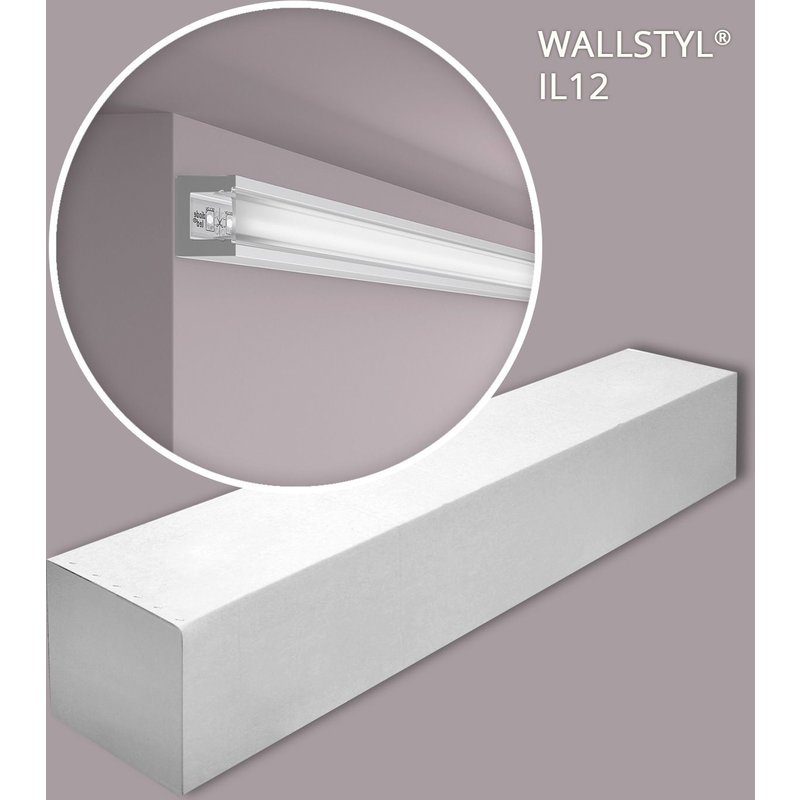 NMC IL12-box WALLSTYL Noel Marquet 1 carton 30 pièces Corniche Éclairage indirect design moderne gris 60 m