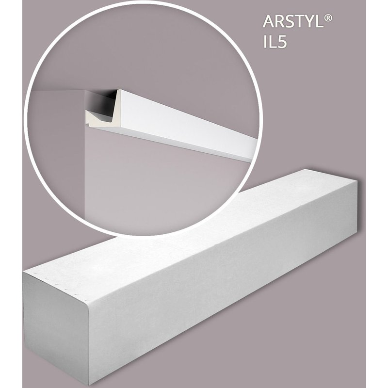 NMC IL5-box ARSTYL Noel Marquet 1 carton 18 pièces Corniche Éclairage indirect design moderne blanc 36 m