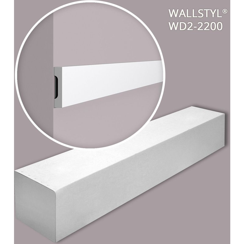 NMC WD2-2200-box WALLSTYL Noel Marquet 1 carton 21 pièces Encadrement de porte Moulure frise design moderne blanc 46,2 m