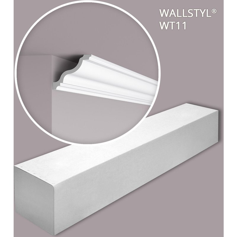 NMC WT11-box WALLSTYL Noel Marquet 1 carton 6 pièces Corniche design intemporel classique blanc 12 m