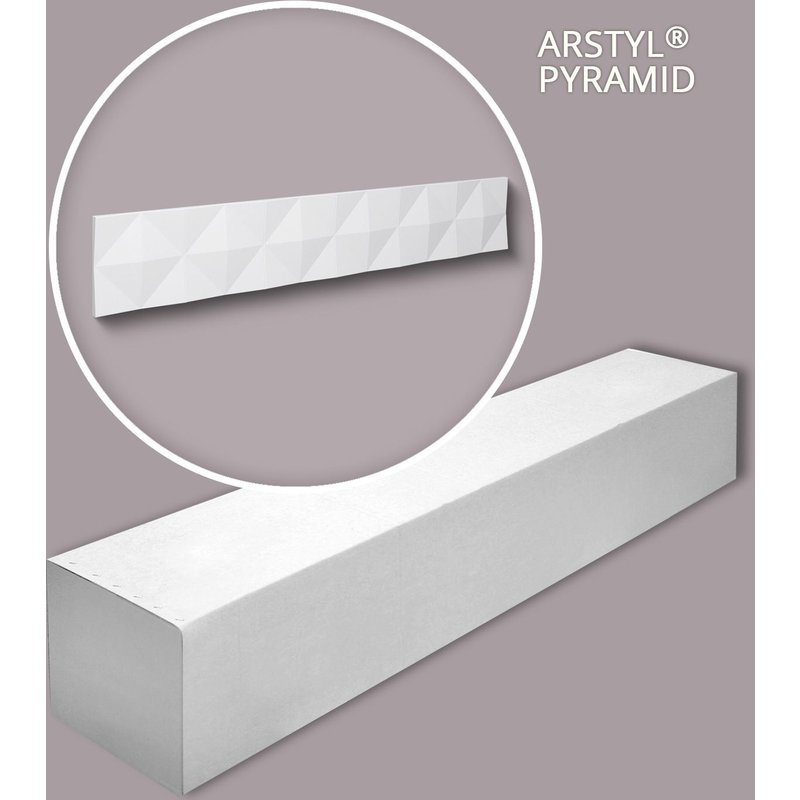 NMC PYRAMID-box ARSTYL Noel Marquet 1 carton 4 pièces 3d panneau mural design moderne blanc 0,88 m2