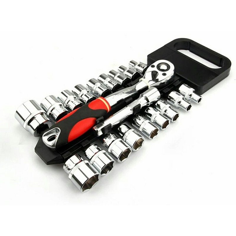 Clé à cliquet rapide, 3/8 manches simples, outils de réparation automobile, protecteur automatique, combinaison de matériel, 12 pièces