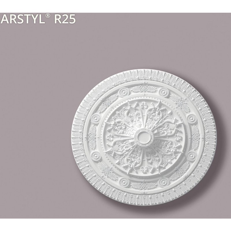 Rosace NMC R25 ARSTYL Noel Marquet Élement décorative design intemporel classique blanc diamètre 96,5 cm