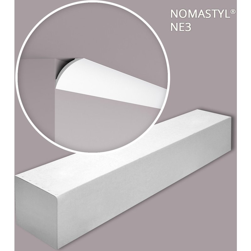 NMC NE3 PURE-box NOMASTYL Noel Marquet 1 carton 35 pièces Corniche design moderne blanc 70 m