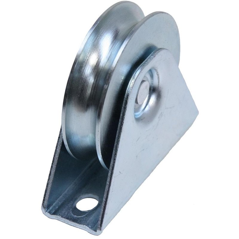 100mm Round groove wheel with 20.5mm groove in fixed bracket