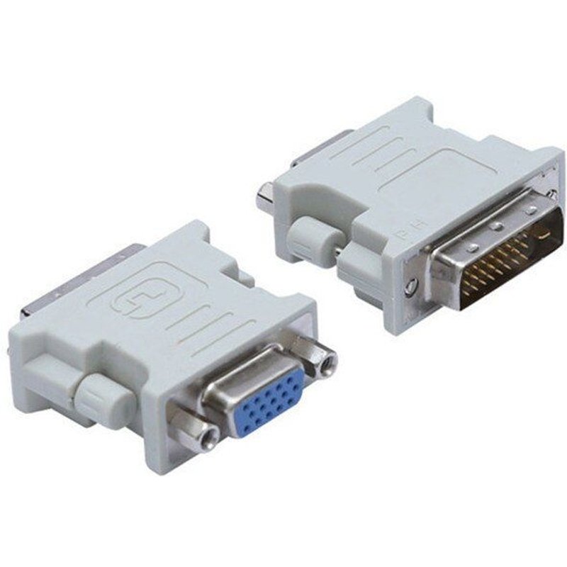 Adaptateur vidéo DVI vers VGA mâle vers femelle, 1 pièce, DVI-I 24 + 5 broches, pour cartes graphiques, moniteur d'ordinateur, fournitures électroniques