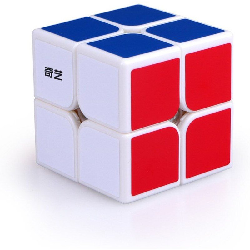 Cube Magique Qidi 2x2, Cube De Poche 2 Par 2, Sans Autocollant, Noir Et Blanc, Jouets Éducatifs Pour Enfants