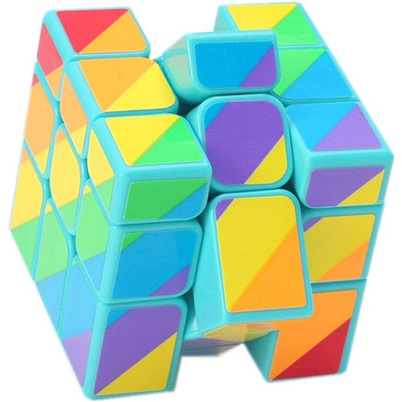 Cube Magique Arc-En-Ciel À Vitesse Inégale Yongjun, Belle Couleur, 3x3x3, Jouets Éducatifs Pour Enfants