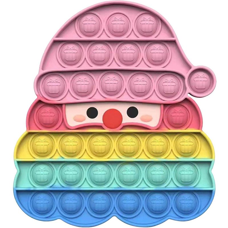 Système Push Pops à bulles couleur fraise arc-en-ciel, jouets pour enfants, Anti-stress sensoriel pour autisme, besoins spéciaux