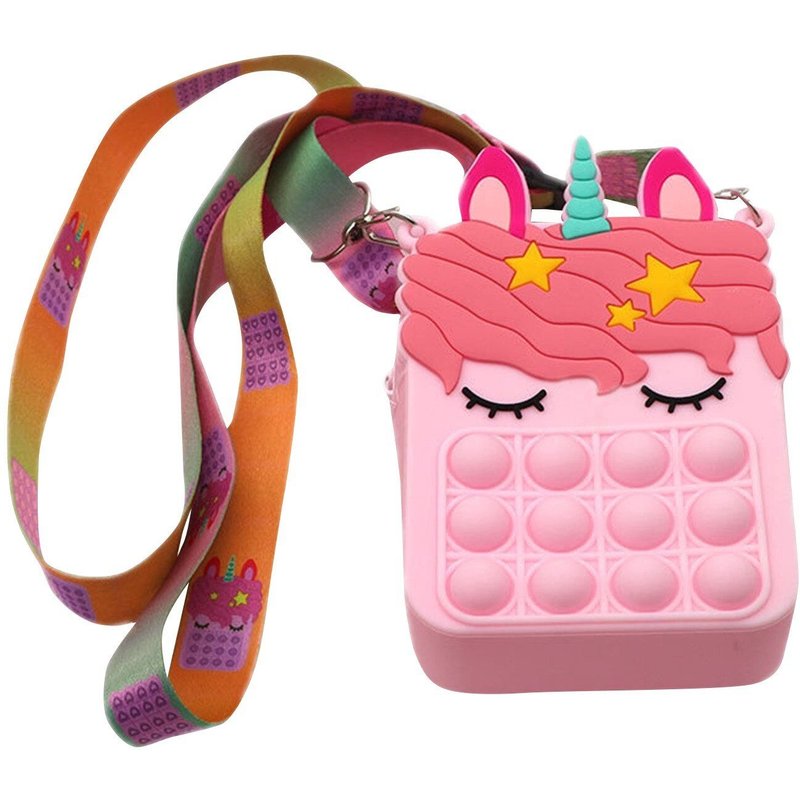 Jouet Anti-Stress Pour Enfants, Licorne, Sac Messager À Fossettes Simple, Fidget Toys, Push Bubble, Livraison Gratuite, Nouvelle Collection 2021