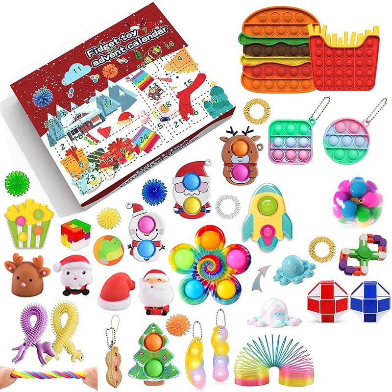 Calendrier de l'avent compte à rebours de noël, ensemble de jouets anti-Stress pour parents et enfants, jouet éducatif précoce, cadeaux d'halloween