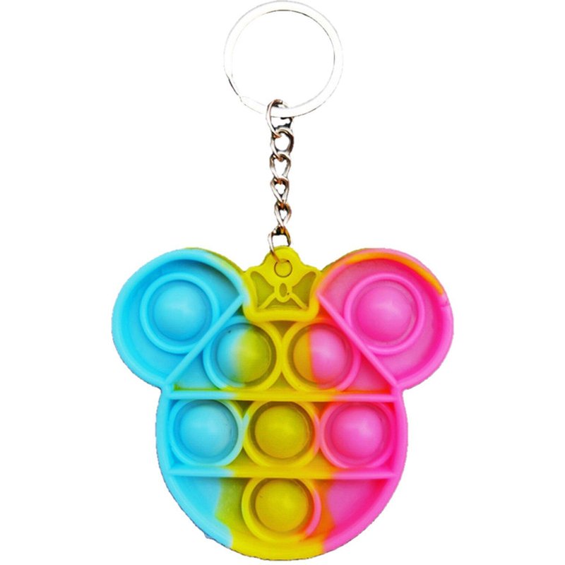 Mini Jouet De Bureau Anti-Stress Pour Enfants, Jouet De Noël Pour Les Autistes, Porte-Clés Arc-En-Ciel, À Serrer, Offre Spéciale