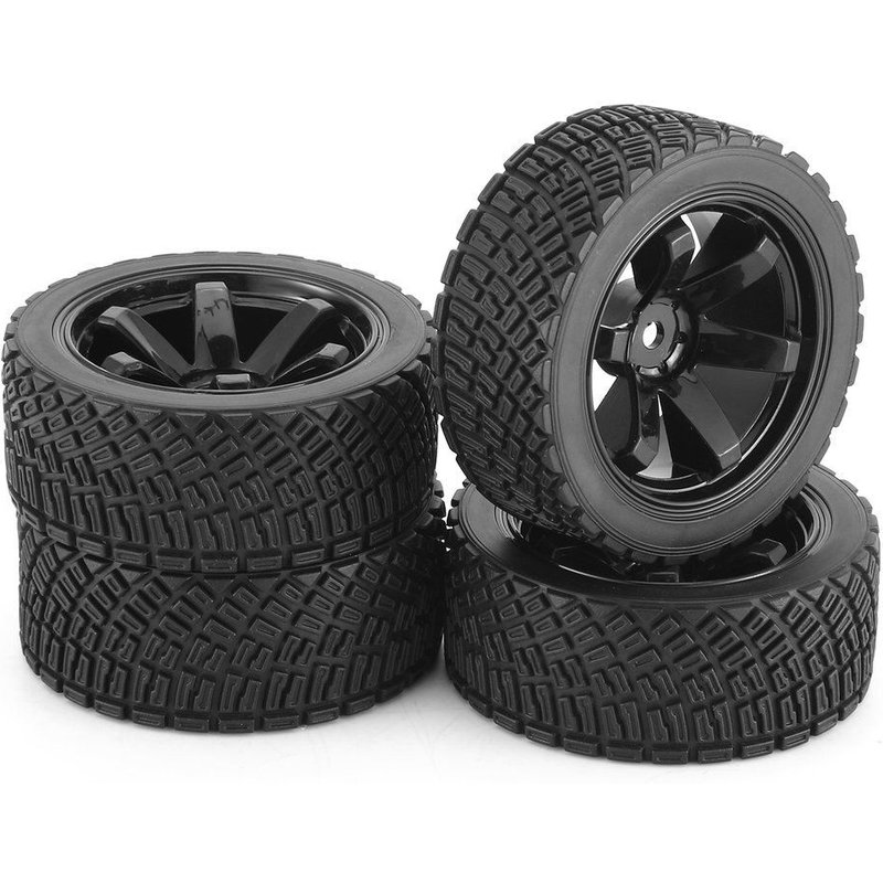 Pneus et roues RC 26mm en mousse pour HSP HPI Himoto 1:10, pièces de modèle de voiture sur route, 4 pièces par paquet