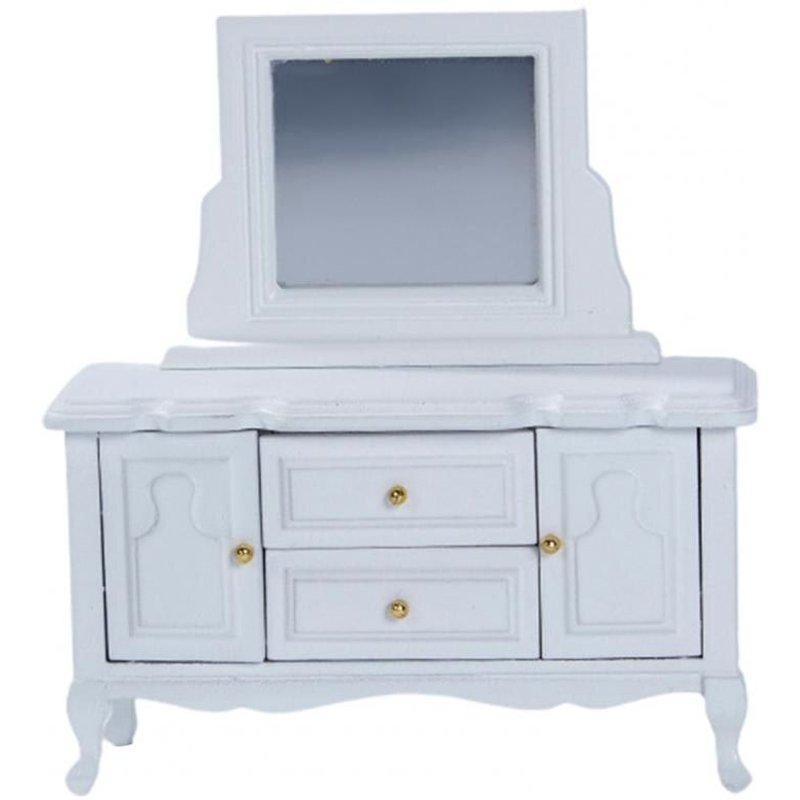 Mini Coiffeuse Créative En Bois Pour Maison De Poupée, Surface Lisse, Fournitures D'Accessoires, Imitation De Table En Bois, Modèle De Jouet