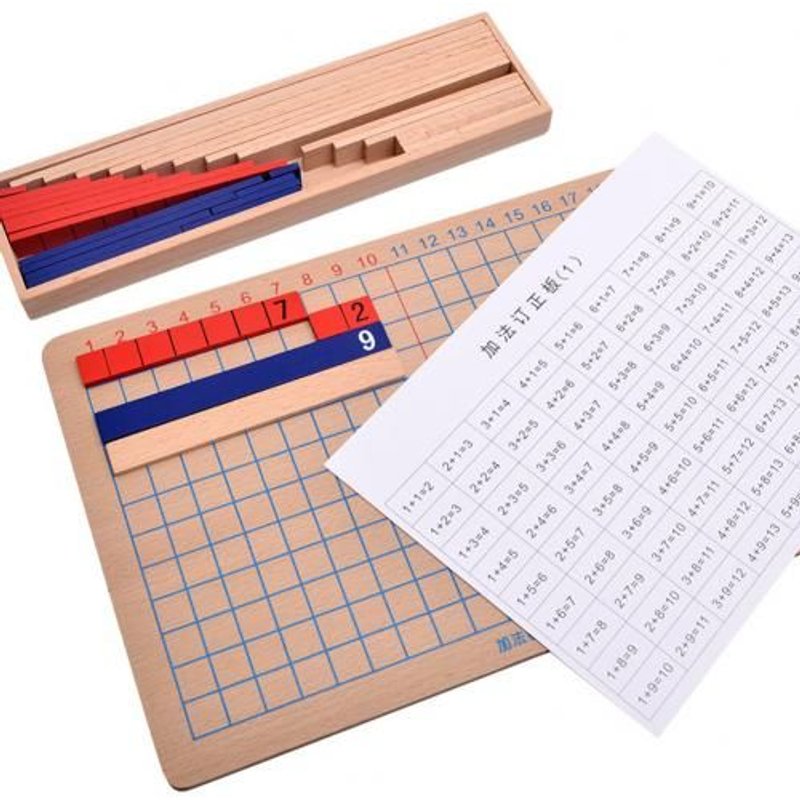 Planche D'Addition Et De Soustraction En Bois Coloré, Outils D'Enseignement Des Maths Pour Enfants, Jouet D'Apprentissage, Cadeau Pour Enfants