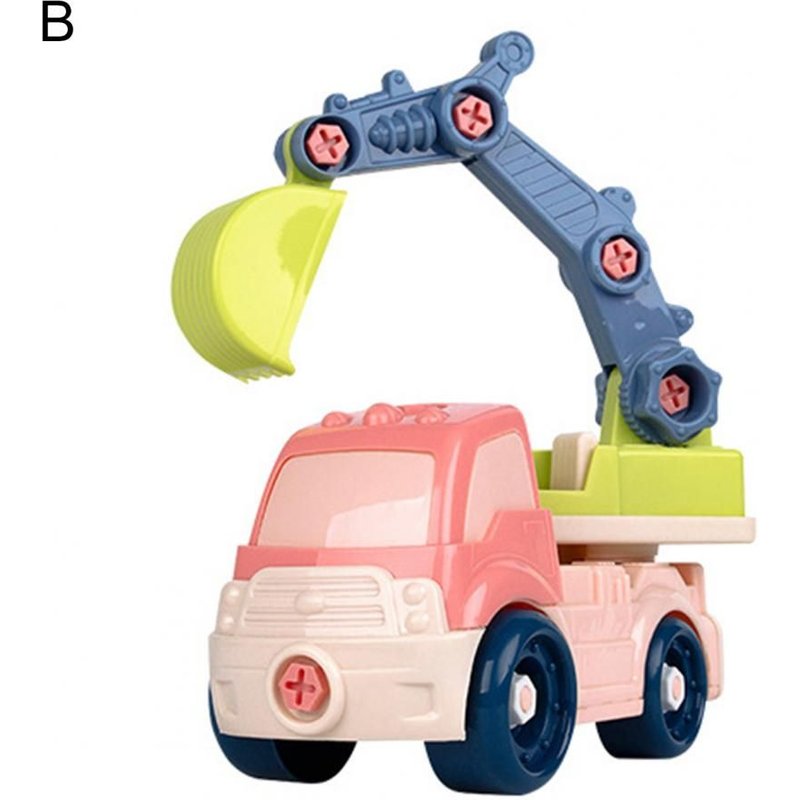 Jouet D'Ingénierie Pour Enfants, Couleur Vive, Forme Variée, Assemblage Détachable Facilement, Abs, Modèle De Véhicules De Construction, 2021
