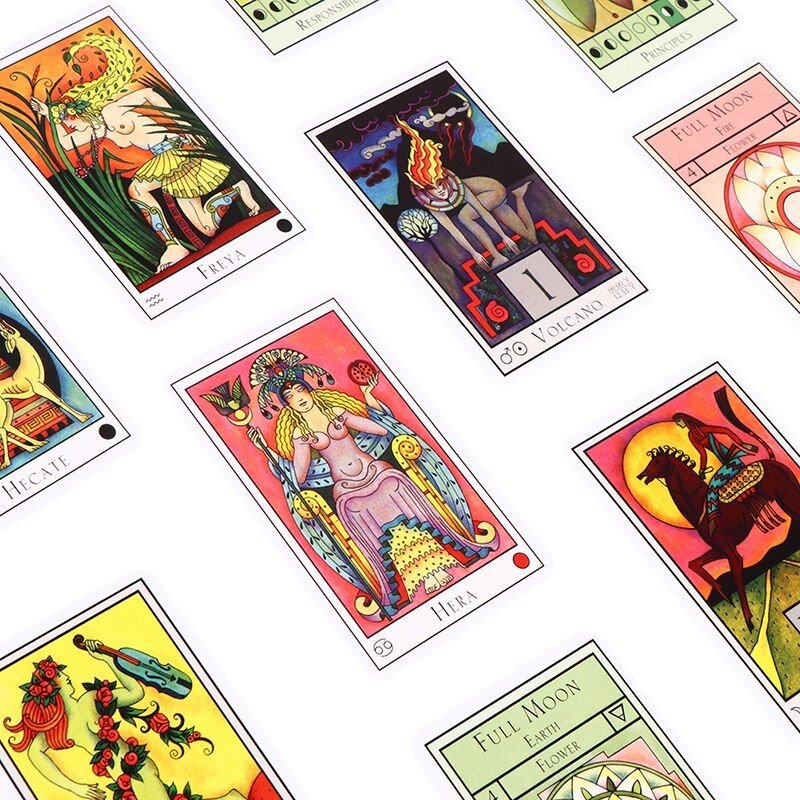 Jeu De Cartes Oracle Reine De La Lune, 1 Boîte, Durable, Amusant, Cartes De Tarot, Guidage Mystique, Divination, Destin, Fête