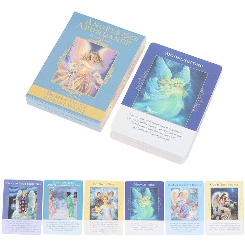 Jeu De Société, Cartes Oracle, Tarot, Anges D'Abondance, Divination