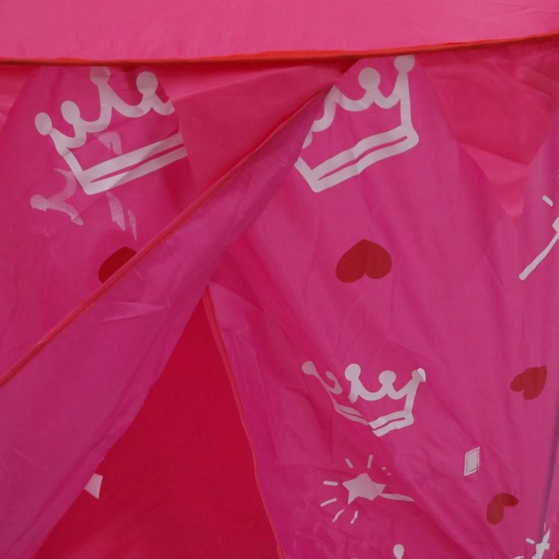Tente De Jeu Pliante Pour Enfants, Château De Princesse, Jouet De Camping De Jardin, D'intérieur Et D'extérieur, Amusant, 130x135cm, Rouge