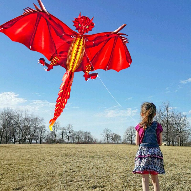 Cerf-Volant De Printemps Coloré Pour Enfants, Animaux Sauvages, Dinosaure Facile À Voler, Pour Parc, Automne