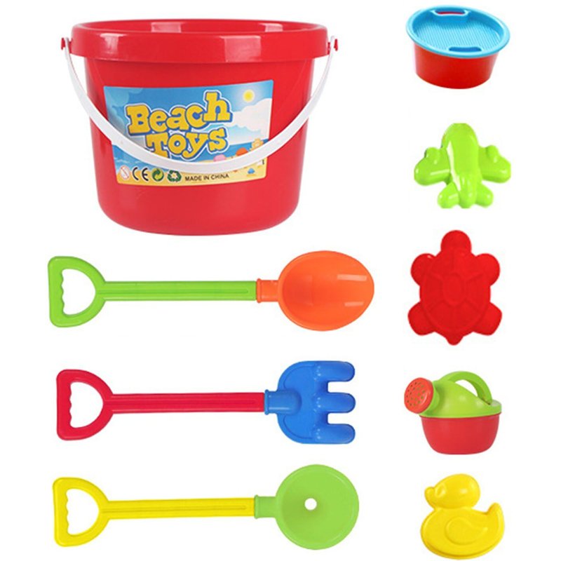 Jouets De Plage En Plastique Pour Tout-Petits, Jeu De Sable, Seau, Ensemble De Pelle D'Été, Bord De Mer, Outils, Cadeaux, 9 Pièces
