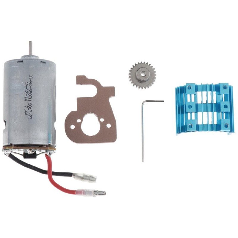 moteur de voiture RC 1/14 + 27T + dissipateur de chaleur, pièce de mise à niveau pour WLtoys 144001