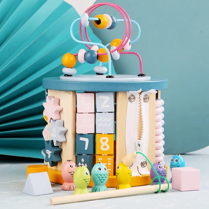 Jouets Éducatifs Multifonctionnels En Bois Pour Enfants, 11 En 1