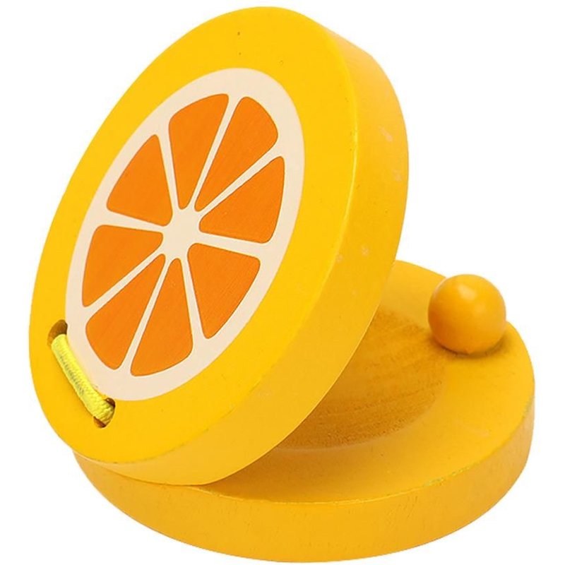 Castagnettes En Bois Pour Enfants, Jouets Éducatifs Pour Enfants, Instrument De Percussion Musicale, Jouets Pour Tout-Petits, Dessin Animé Fruits, Cadeaux Mignons