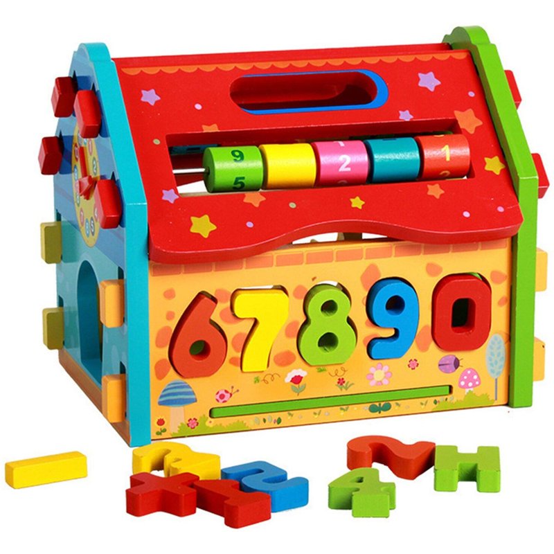 Jeu De Société En Bois Montessori, Jouet D'Apprentissage Sensoriel, Blocs De Forme Géométrique Assortis Pour Les Tout-Petits Âgés De 2 À 6 Ans