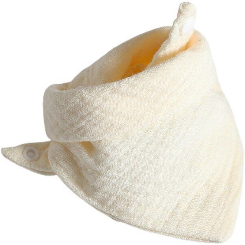Bavoir Double Couche En Coton Pour Nouveau-Né, Écharpe Triangulaire De Couleur Unie, Serviette D'Alimentation, Bandana, Tissu De Rots Pour Bébé, Matière G99c