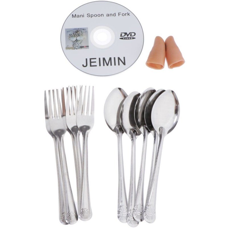 Tour De Magie Au Doigt, Fausse Pointe De Pouce Souple Avec Fourchettes, Cuillère Et Disque, Accessoires De Spectacle De Scène Gros Plan, Jouet De Farces Pour Halloween (11 Pièces)