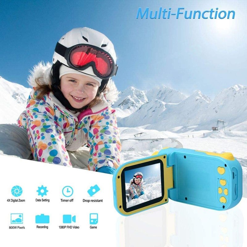 Appareil Photo Pour Enfants, Jouet, Caméscope Numérique Fhd, Rechargeable, Carte Sd 32 Go