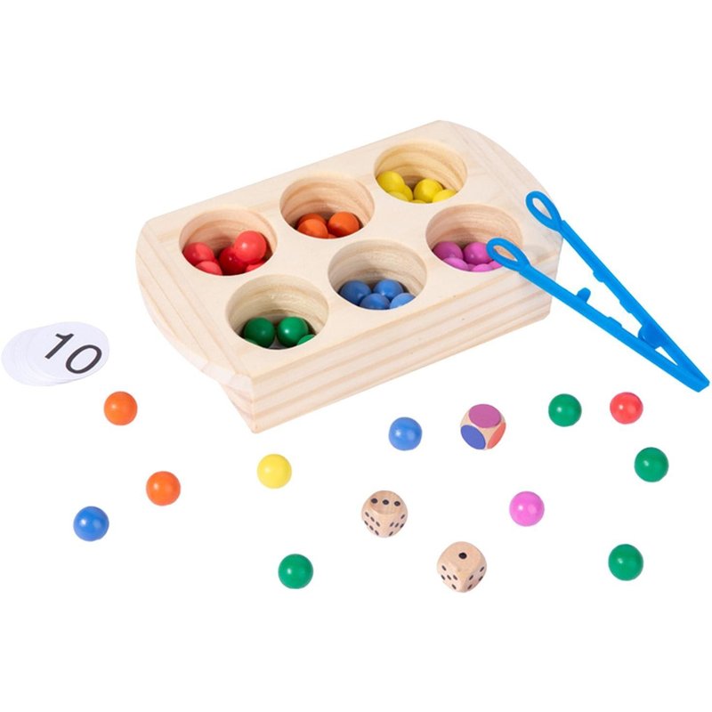 Jouet Interactif En Bois Pour Enfant, 60 Perles De Comptage, Couleurs Assorties, Apprentissage Et Tri, Jouet Interactif