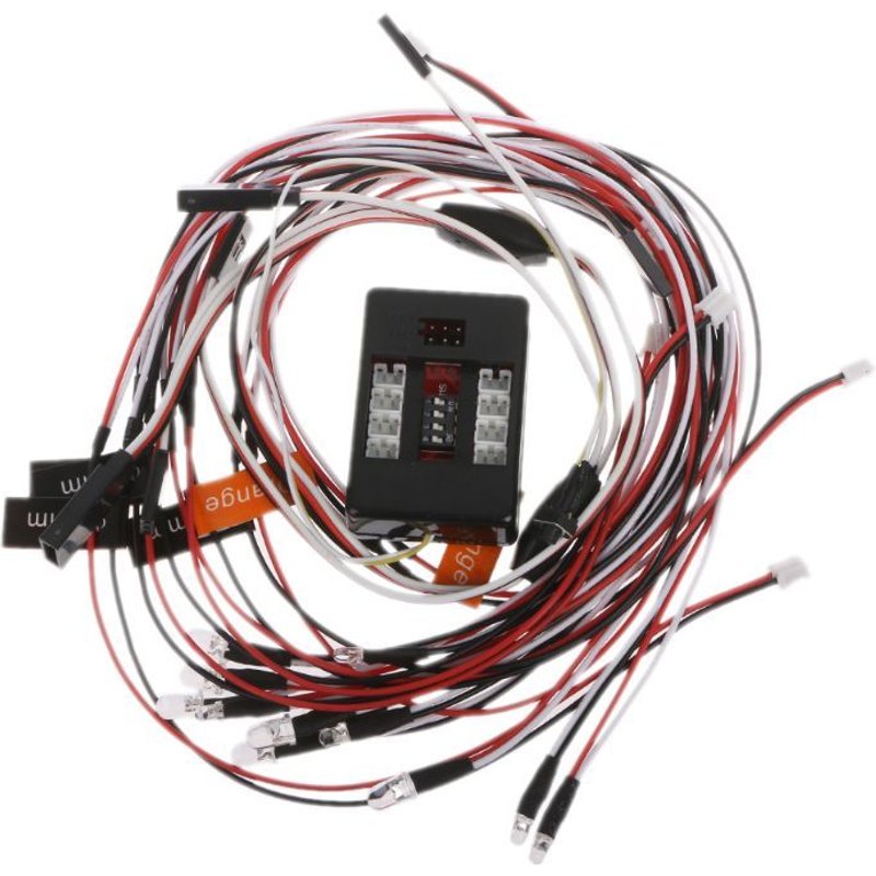 Kit D'Éclairage Led Pour Voiture Rc, Outils Lumineux, De 12 Feux, Camion 1/10, Signaux De Freins, Phares, Adaptés À 2.4ghz Ppm Fm,