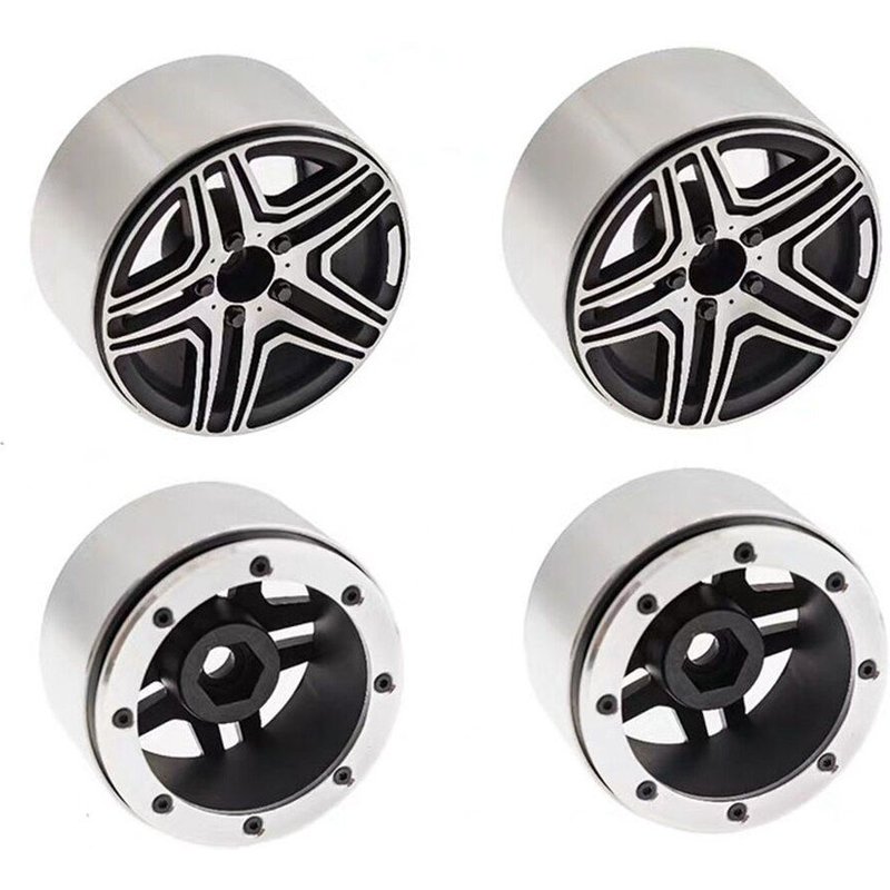 Moyeu De Roue En Métal De 2.2 Pouces Pour Modèle De Voiture À Chenilles Axial Scx10 1/10 Rc, Remplacement De Mise À Niveau