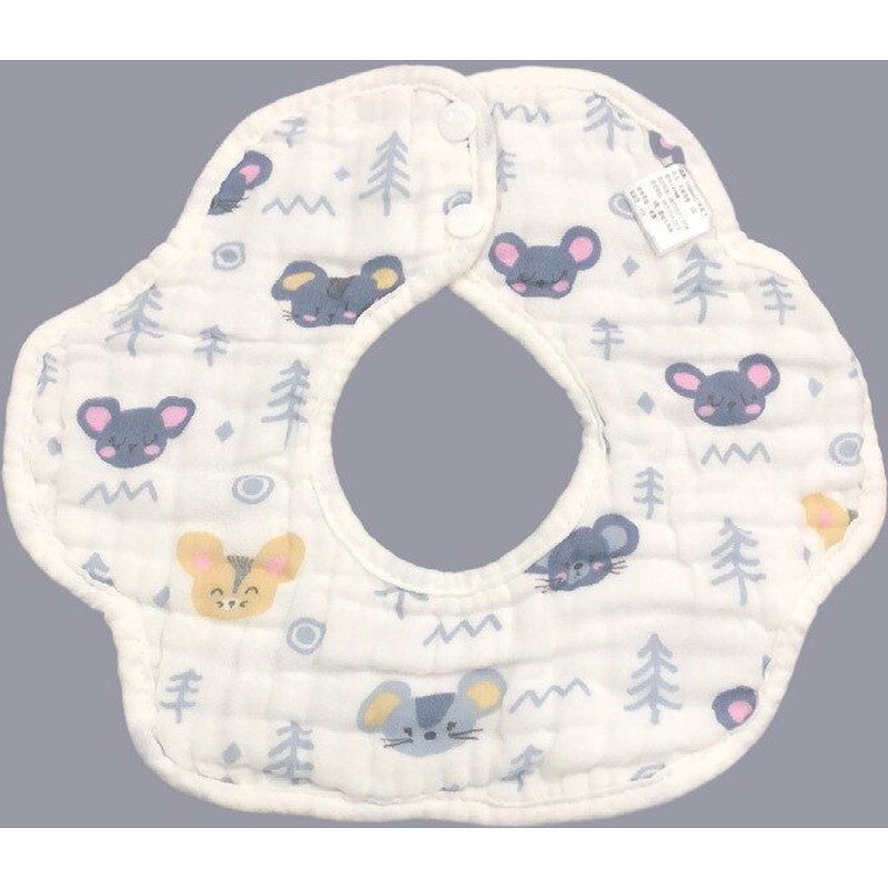 Bavoirs En Mousseline De Gaze Pour Bébé, Rotation À 360 Degrés, 4 Couches, Tissu Bandana Doux Pour Nouveau-Né, Serviette De Salive Pour Bébé