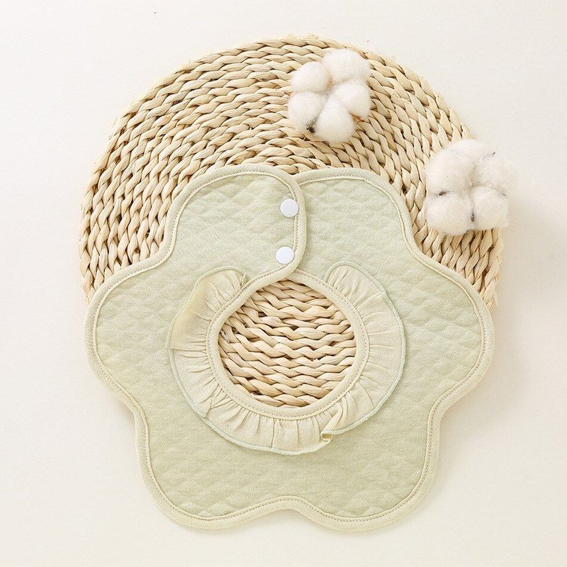Bavoir En Coton Pour Bébé, Serviette Absorbante, Couleur Pétale De Coton, Imperméable, 360 Degrés