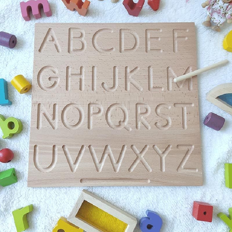 Tableau Numérique Montessori Avec Lettres De L'Alphabet 0-9, Pour La Cognition, L'Écriture, Le Travail À Domicile, Jouet Éducatif Pour Enfants