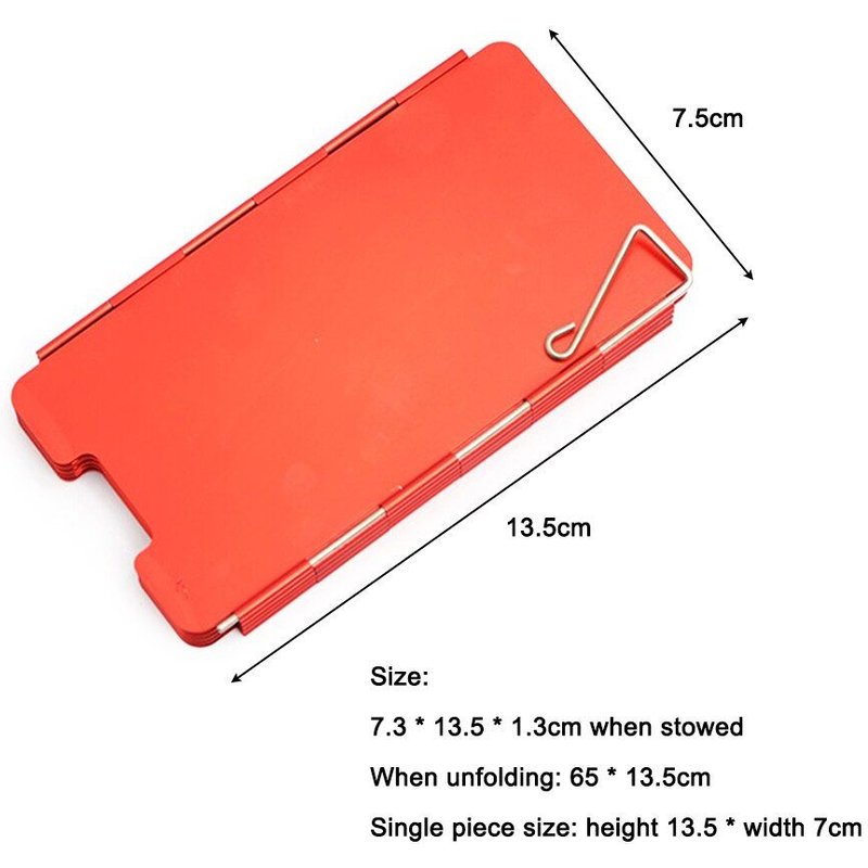Pare-Brise De Poêle En Aluminium Pliable, 9 Plaques, Portable, Pique-Nique En Plein Air, Barbecue, Cuisinière À Gaz, Camping, Cuisinière, Écran, Ustensiles De Cuisine, Protection Contre Le Vent
