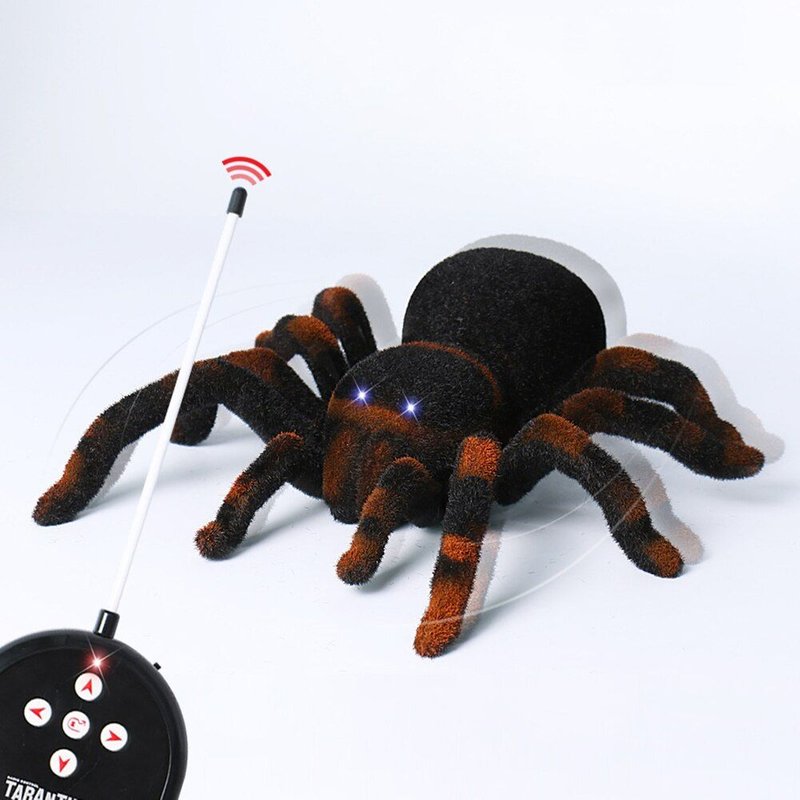 Télécommande Électronique Pour Animal De Compagnie, Simulation, Yeux D'Araignée Noirs Brillants, Halloween Rc, Jouet Effrayant Pour Farces Délicates, Cadeau Pour Enfants