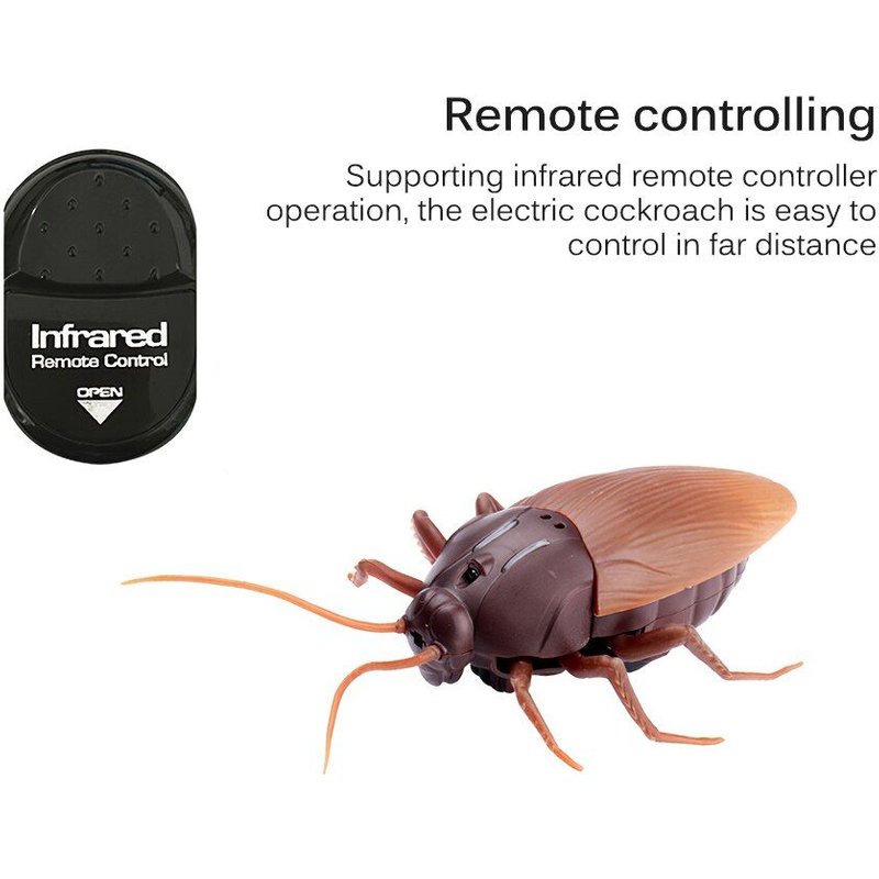 Jouet Pour Farces D'Insectes, 1 Pièce, Blague Effrayante, Effrayant, Électricité Horrible, Faux Cafard, Animal Rc, Cadeau D'Halloween