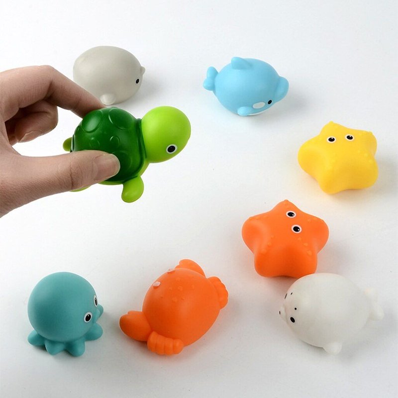 Jouets De Bain Lumineux En Vinyle Pour Enfants, 8 Pièces, Pour Garçons Et Filles De 1, 2, 3, 4 Et 5 Ans