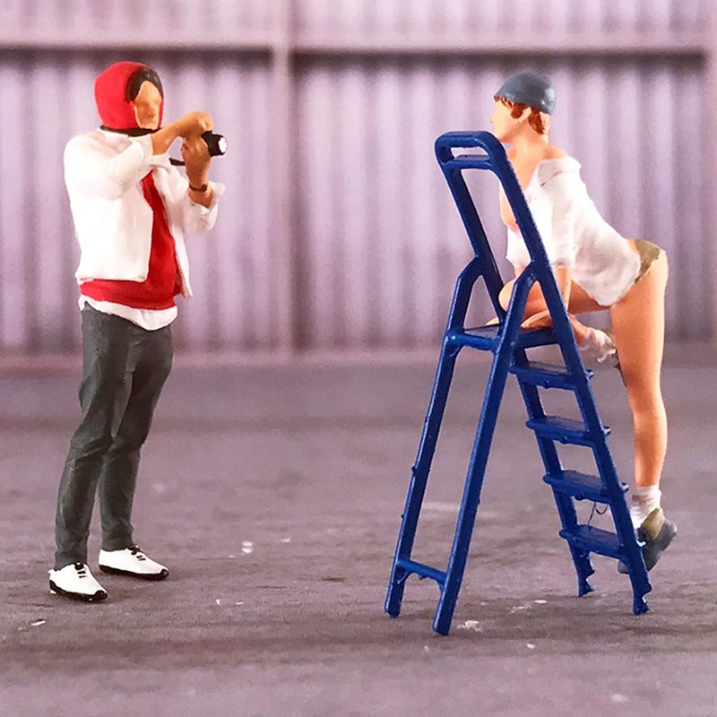 Accessoires De Scène Miniatures 1/64 En Résine 3x, Figurines De Photographe, Micro Modèle De Paysage, Aménagement De Table En Sable Pour Ornement De Bureau