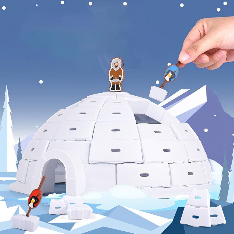 Jouet De Démolition Igloo Pour Maison De Neige, Pingouin Drôle, Assemblage De Blocs De Glace, Jeu De Société, Éducatif Interactif Parent-Enfant
