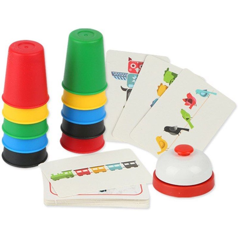 Jeu De Société Classique Pour Enfants, Jeu De Cartes, Gobelets Et Cartes De Vitesse, Jeu D'Intérieur En Famille, Jouet Éducatif Amusant À La Maison